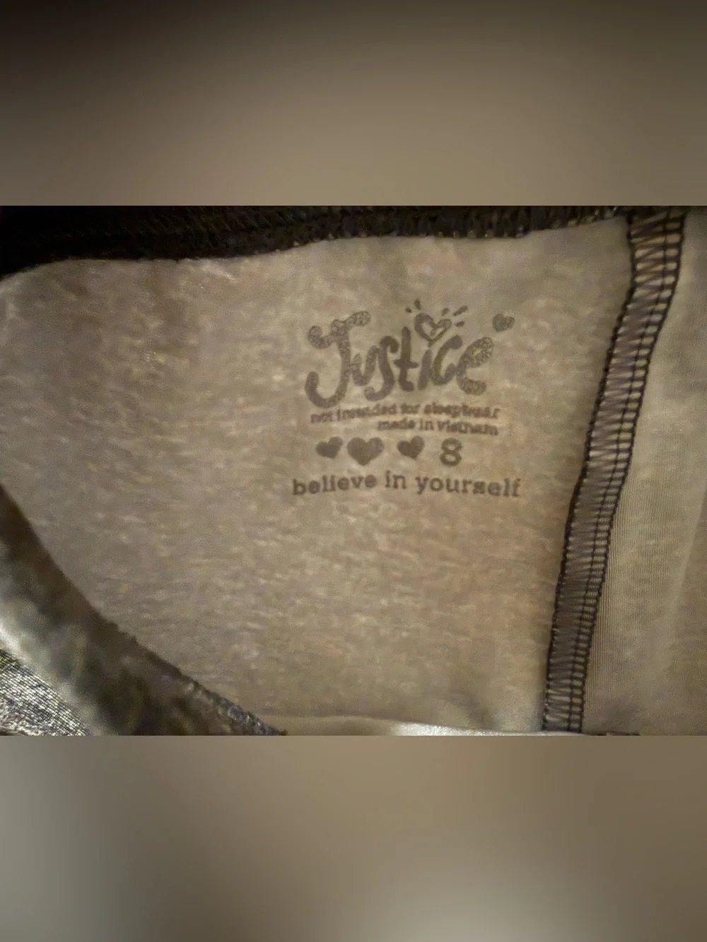 Justice Girl’s Gray Butterfly Leggings-Size 8